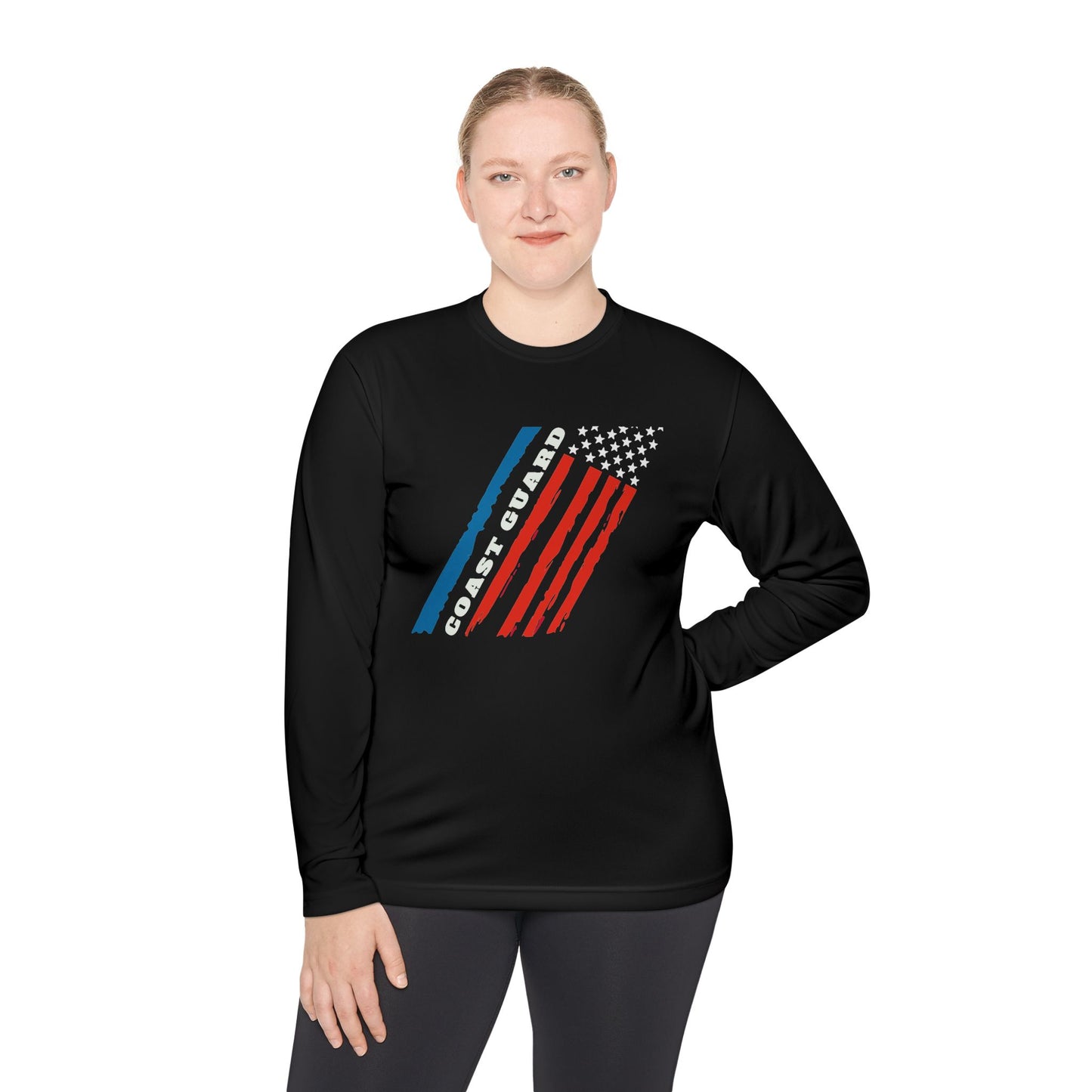 Coast Guard Stars and Stripes Adult Long Sleeve Tee