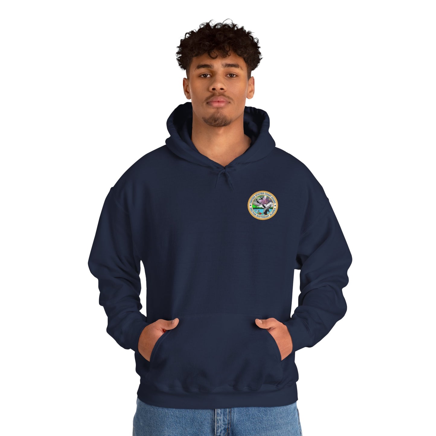 Sector SEAK Coast Guard Unisex Heavy Blend Hoodie – Front Emblem + Back Emblem