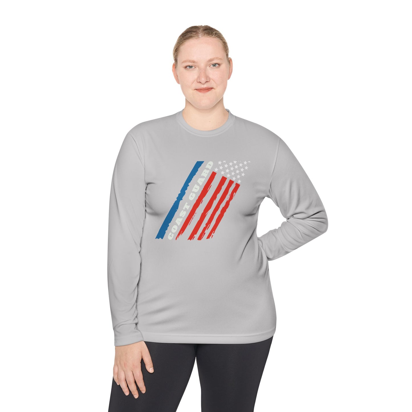 Coast Guard Stars and Stripes Adult Long Sleeve Tee