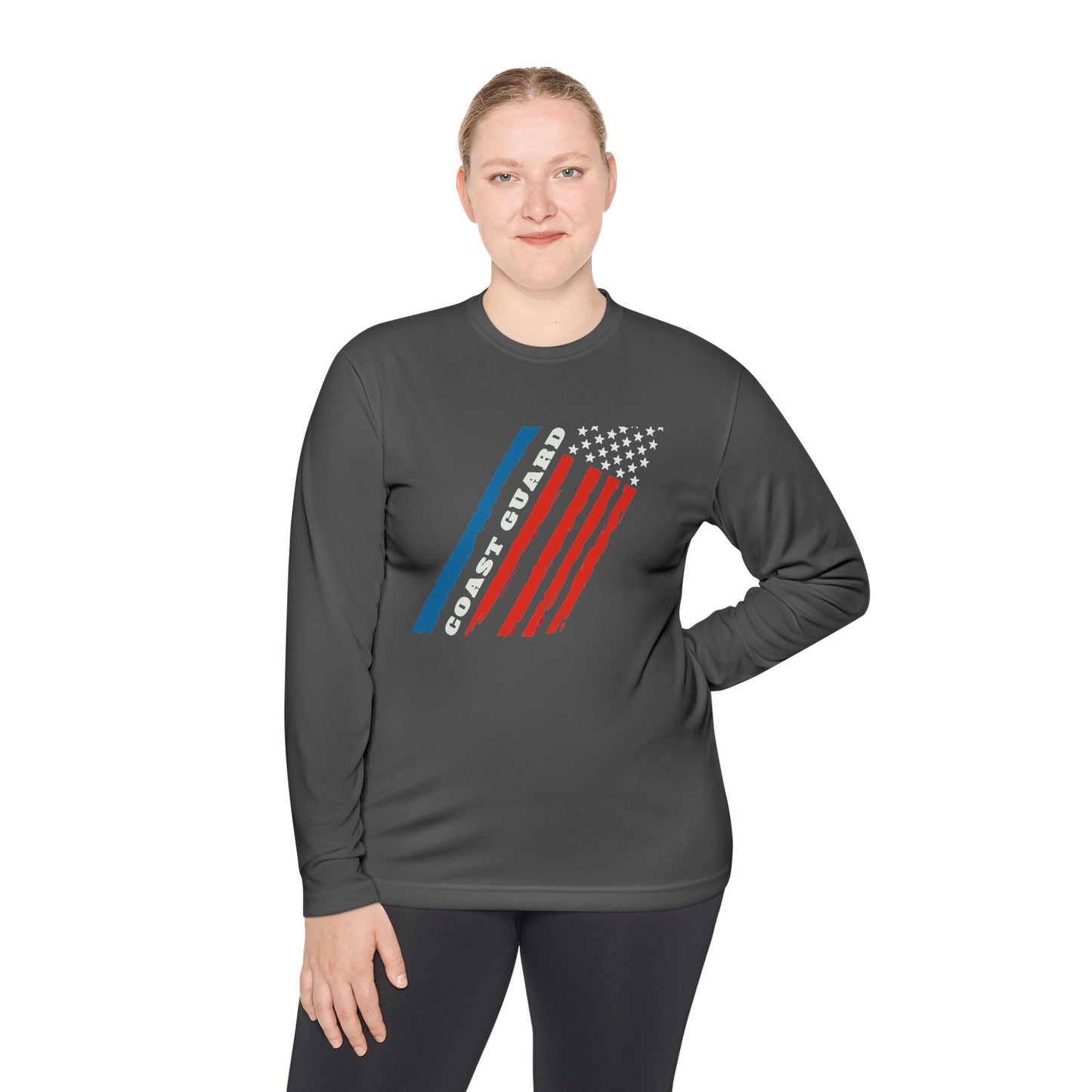 Coast Guard Stars and Stripes Adult Long Sleeve Tee