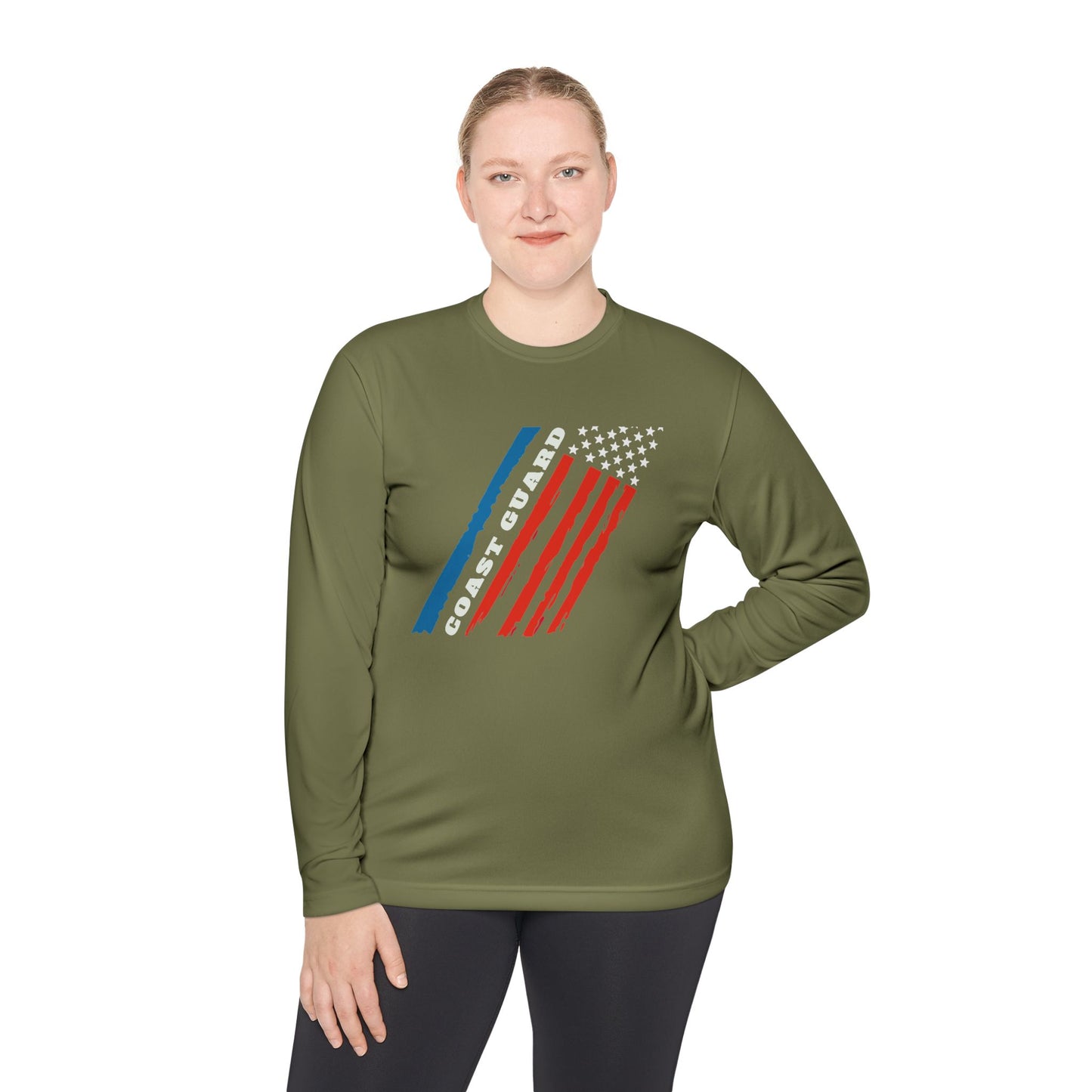 Coast Guard Stars and Stripes Adult Long Sleeve Tee