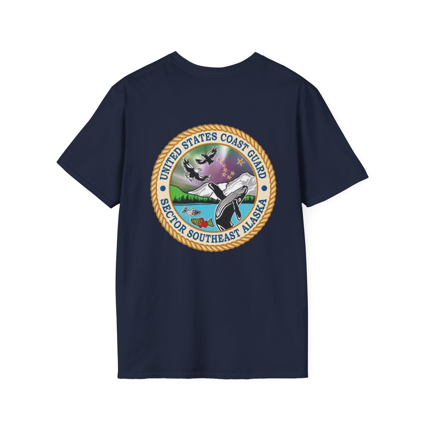Sector SEAK Coast Guard Unisex Cotton T-Shirt – Back Emblem