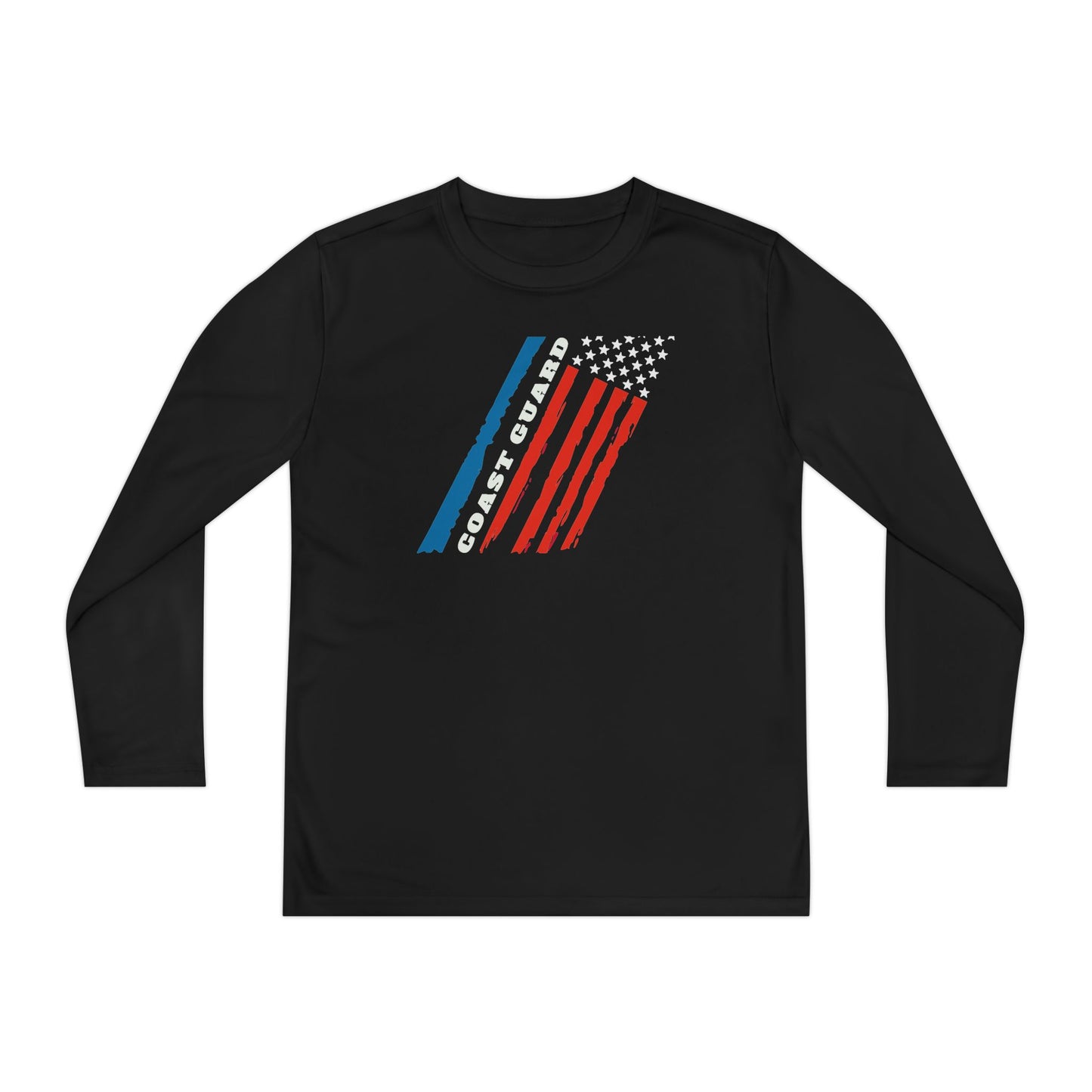 Coast Guard Stars and Stripes Youth Long Sleeve Competitor Tee