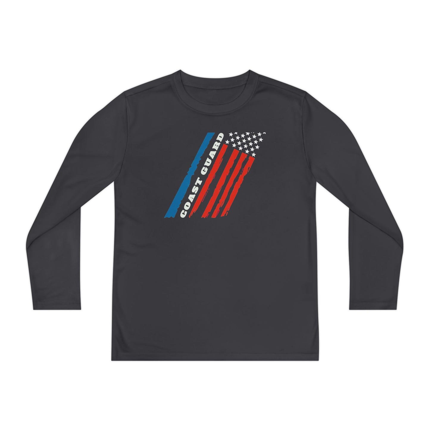 Coast Guard Stars and Stripes Youth Long Sleeve Competitor Tee