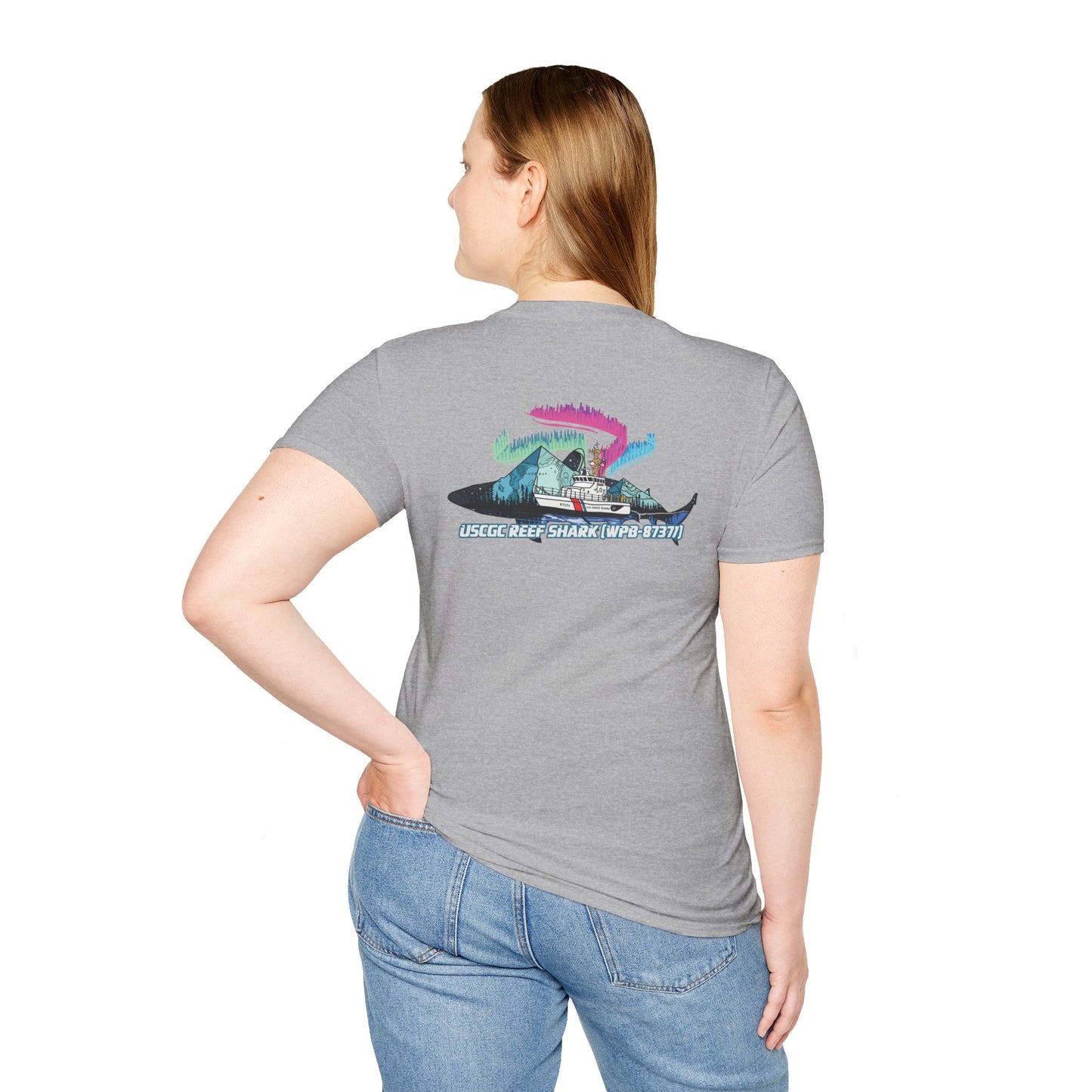 Unisex Softstyle T-Shirt - USCG Reef Shark Graphic Tee