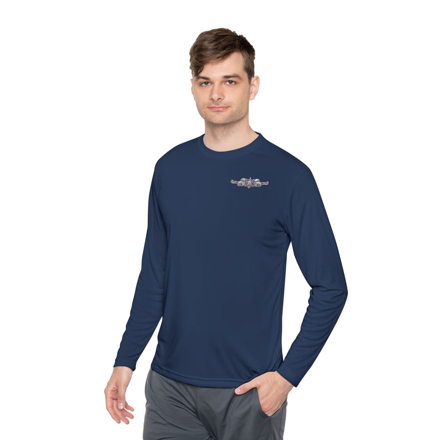 Unisex Lightweight Performance Moisture Wicking Long Sleeve Tee - USCG Reef Shark Graphic Tee