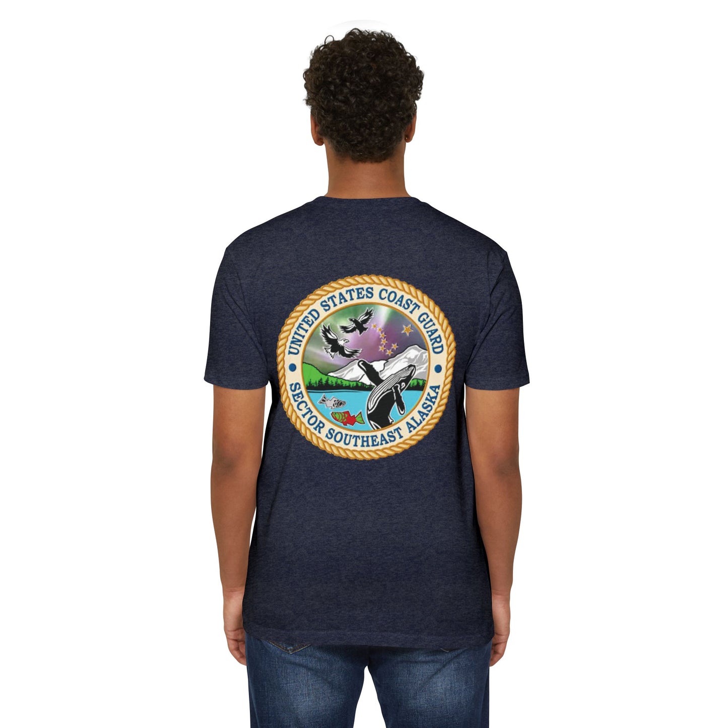 Sector SEAK Coast Guard Unisex Luxury T-Shirt – Front Logo + Back Emblem