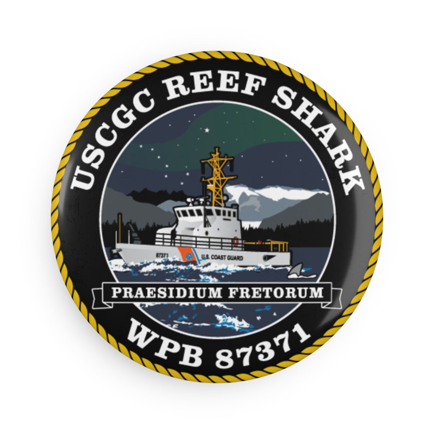 Crest Emblem Magnet -USCG REEF SHARK