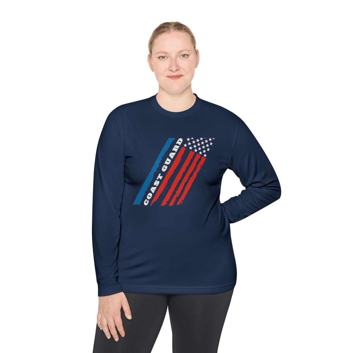 Coast Guard Stars and Stripes Adult Long Sleeve Tee