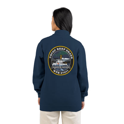 Crest Emblem Quarter-Zip Sweatshirt - USCGC Reef Shark