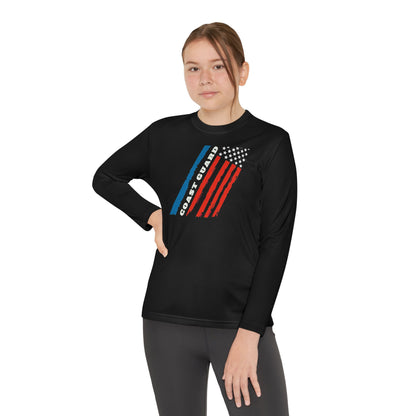 Coast Guard Stars and Stripes Youth Long Sleeve Competitor Tee