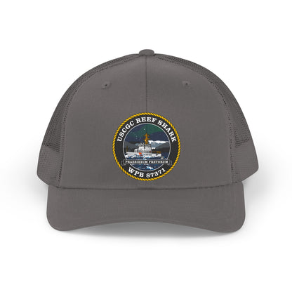 Crest Emblem Retro Trucker Hat USCG - REEF SHARK