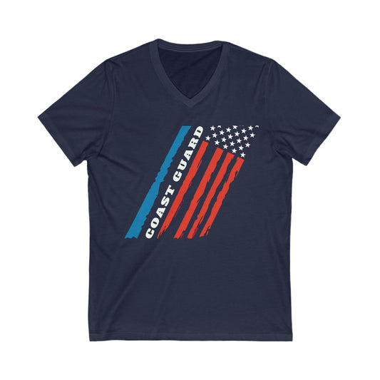 Patriotic V-Neck Tee - Casual Comfort for Independence Day, Summer Celebrations, Gift for Him/Her, Trendy Graphic Shirt, Unisex Style