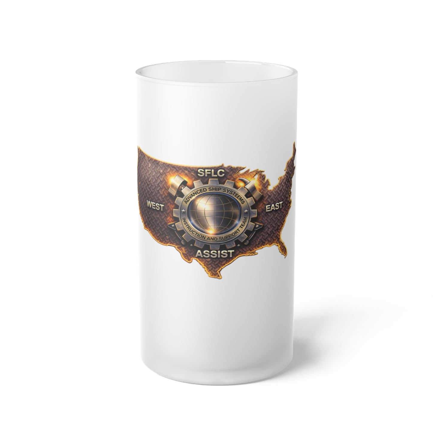 SFLC ASSIST Frosted Glass Beer Mug