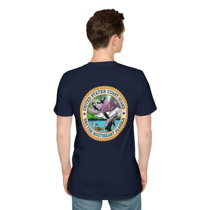 Sector SEAK Coast Guard Unisex Cotton T-Shirt – Back Emblem
