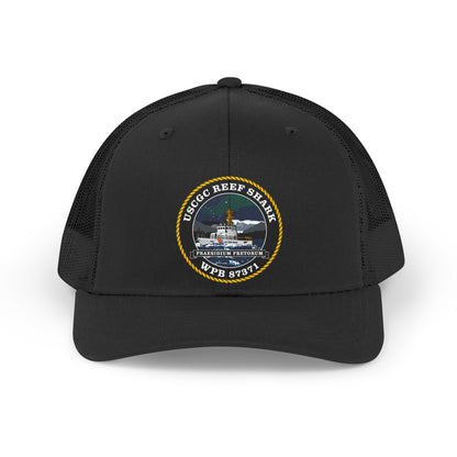 Crest Emblem Retro Trucker Hat USCG - REEF SHARK