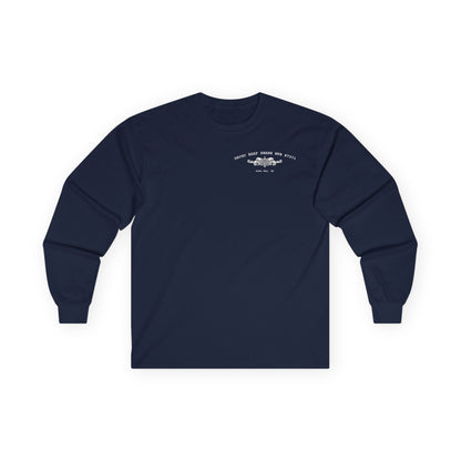 Crest Emblem Unisex Ultra Cotton Long Sleeve Tee - USCG Reef Shark