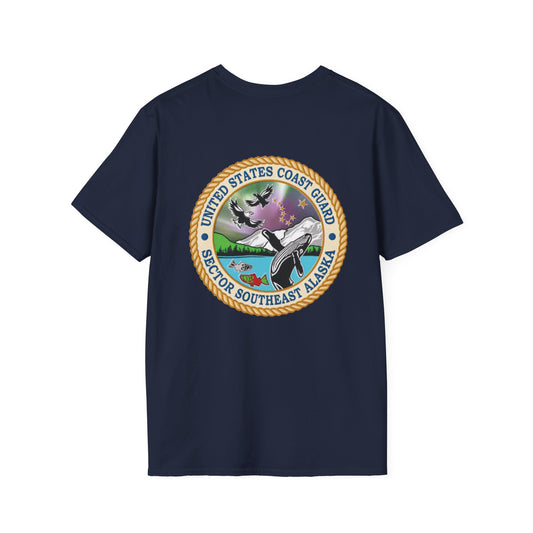 Sector SEAK Coast Guard Unisex Cotton T-Shirt – Back Emblem