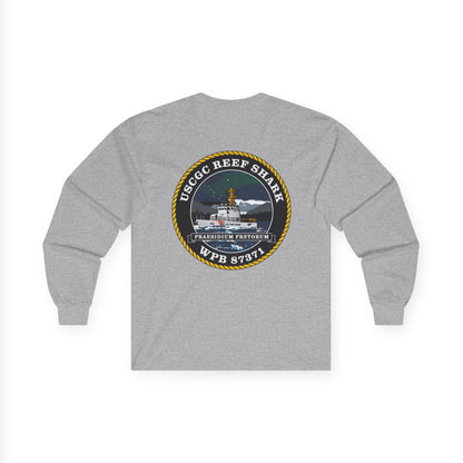 Crest Emblem Unisex Ultra Cotton Long Sleeve Tee - USCG Reef Shark
