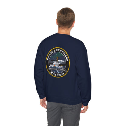 Crest Emblem Unisex Heavy Blend™ Crewneck Sweatshirt - USCG Reef Shark