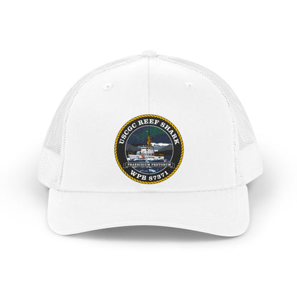 Crest Emblem Retro Trucker Hat USCG - REEF SHARK