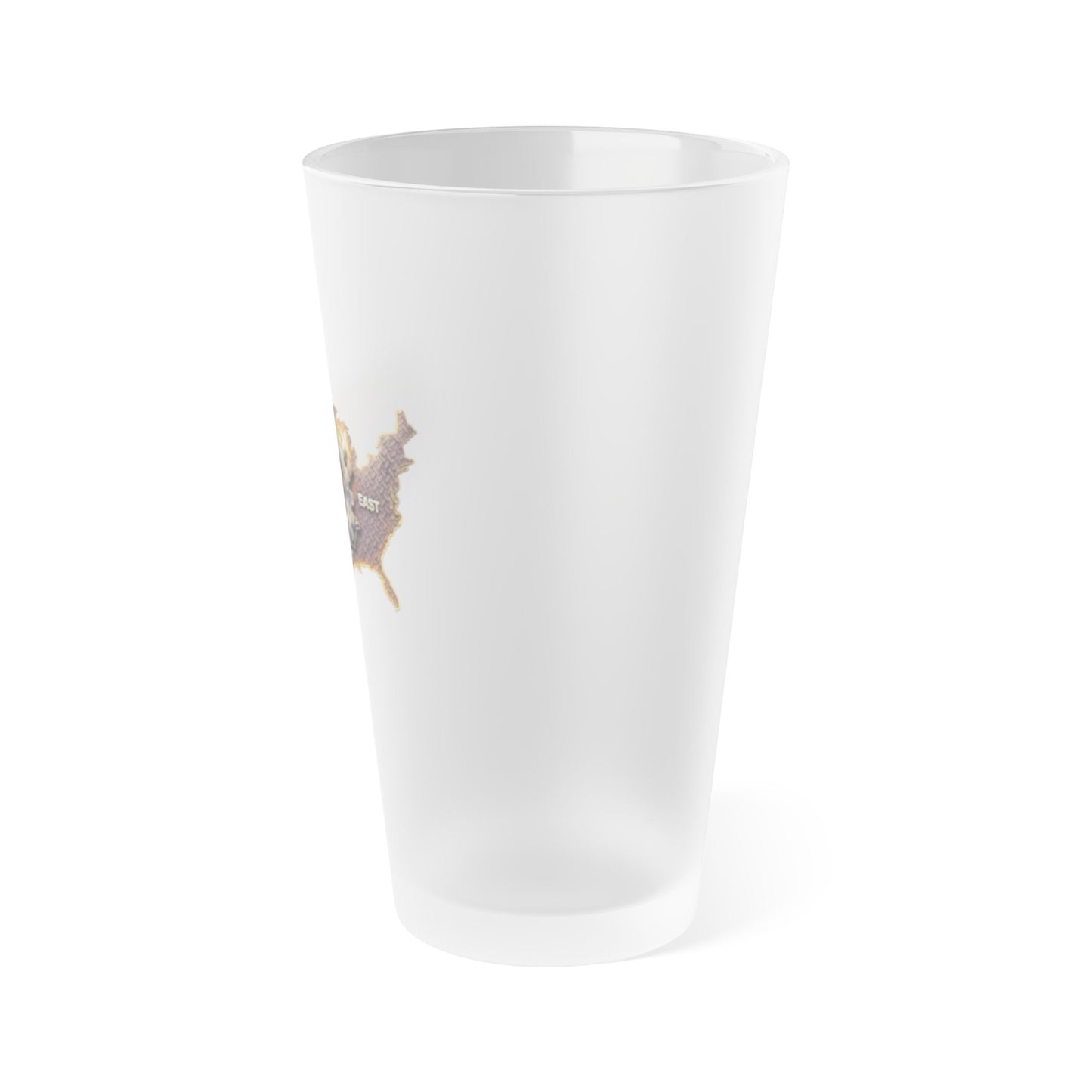 Frosted 16oz Pint Glass – Rustic SFLC ASSIST Emblem Beer Glass