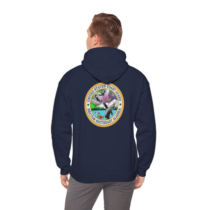 Sector SEAK Coast Guard Unisex Heavy Blend Hoodie– Front Logo + Back Emblem