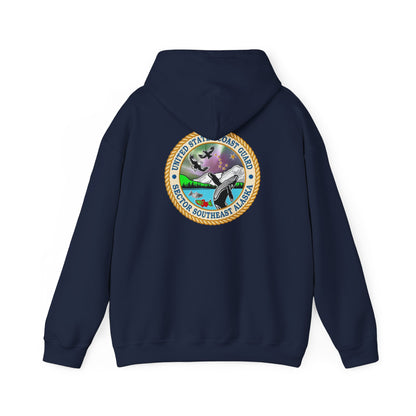 Sector SEAK Coast Guard Unisex Heavy Blend Hoodie – Front Emblem + Back Emblem