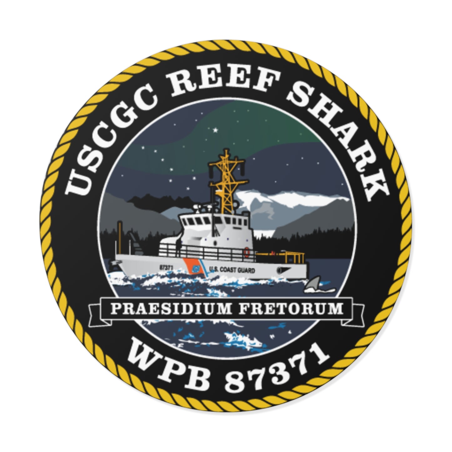 Reef Shark Crest Sticker